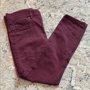 Like New Women's Ann Taylor Factory Burgundy Skinny Jeans - 2